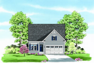 Amelia floor plan rendering by Ward Communities featuring optional second-floor expansion.